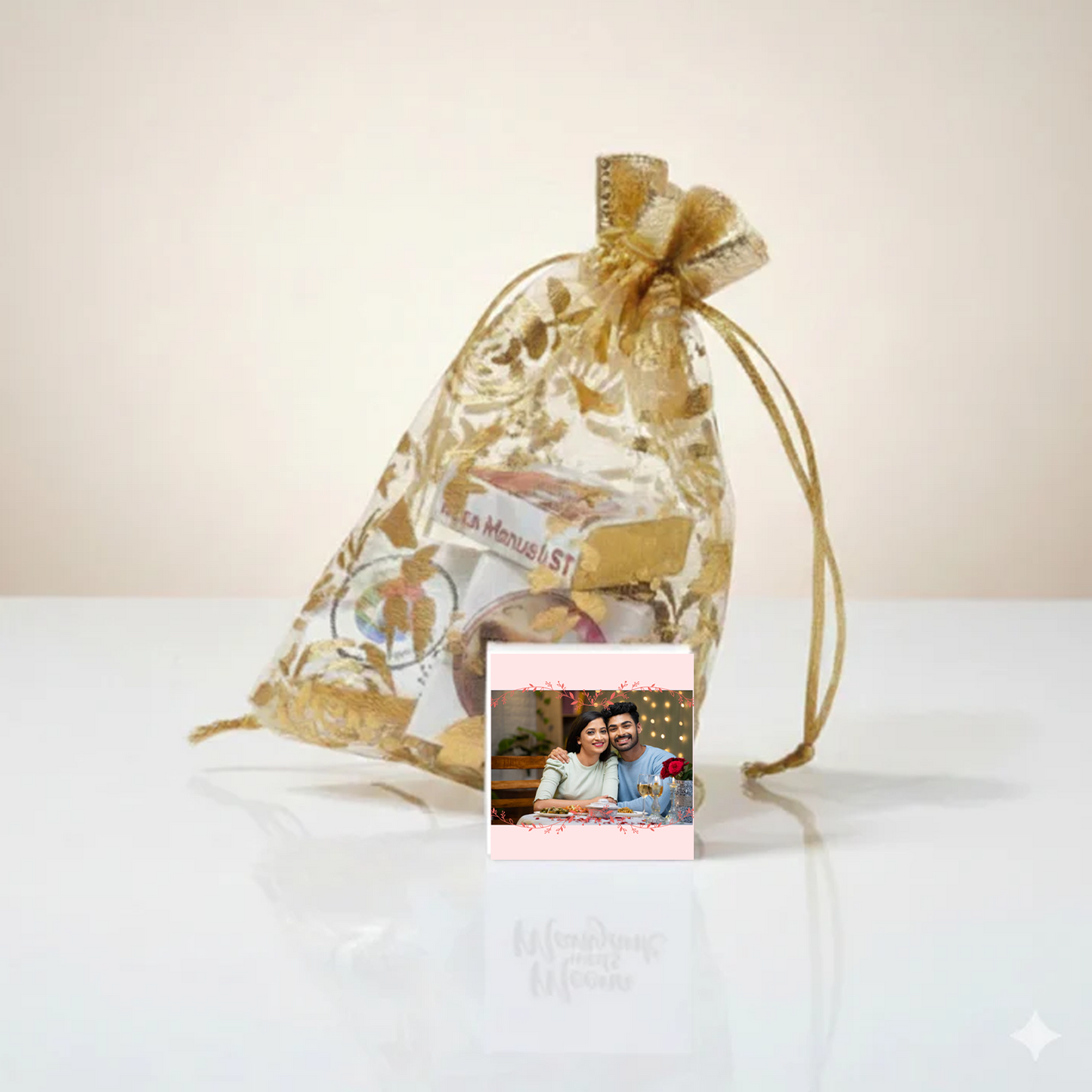 Personalized Golden Wrap Chocolate Potli for All Occasions