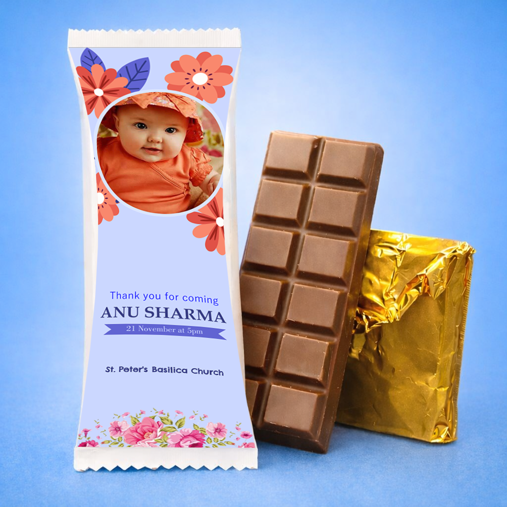 Personalized Handmade Chocolate Bar with Edible Photo