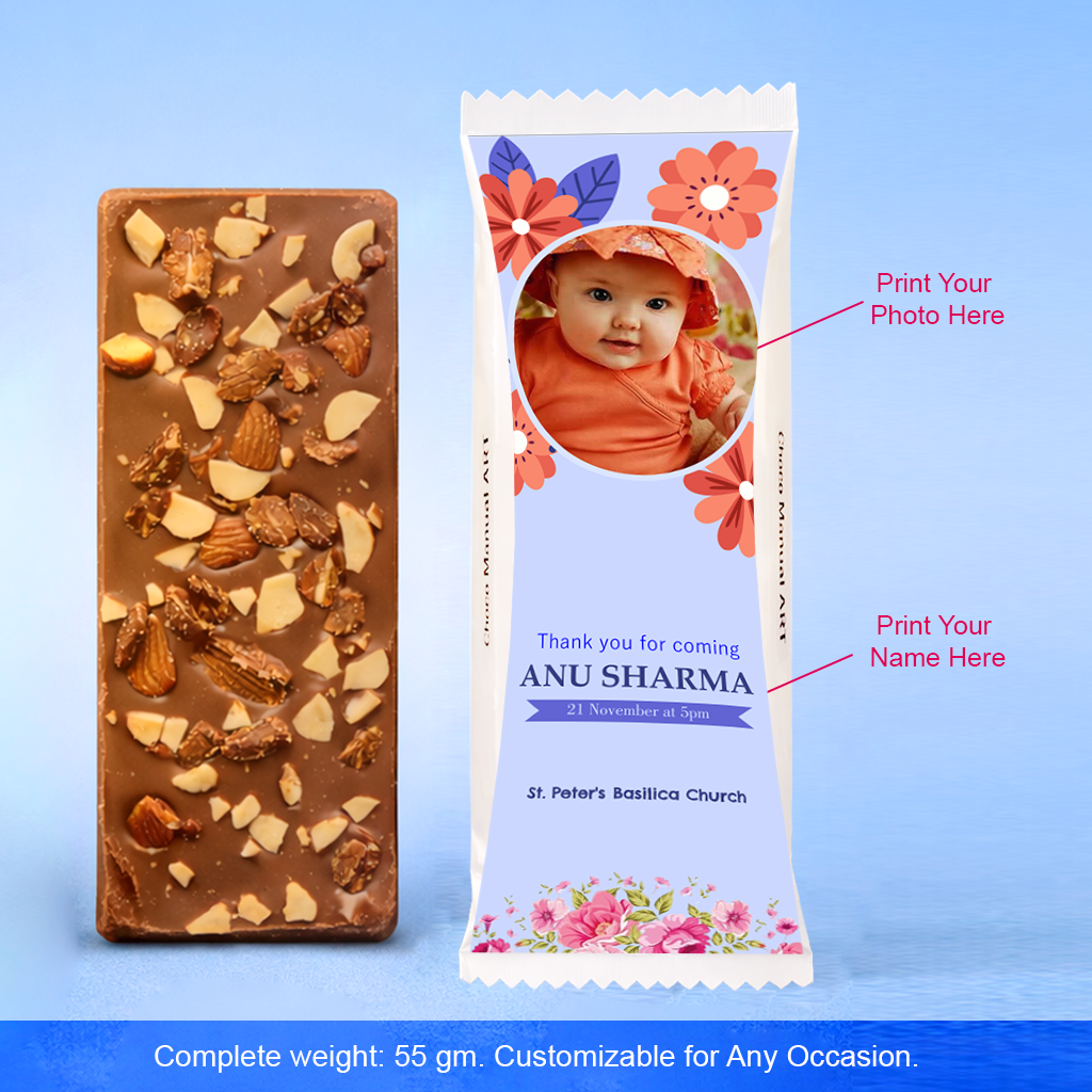 Personalized Handmade Chocolate Bar with Edible Photo