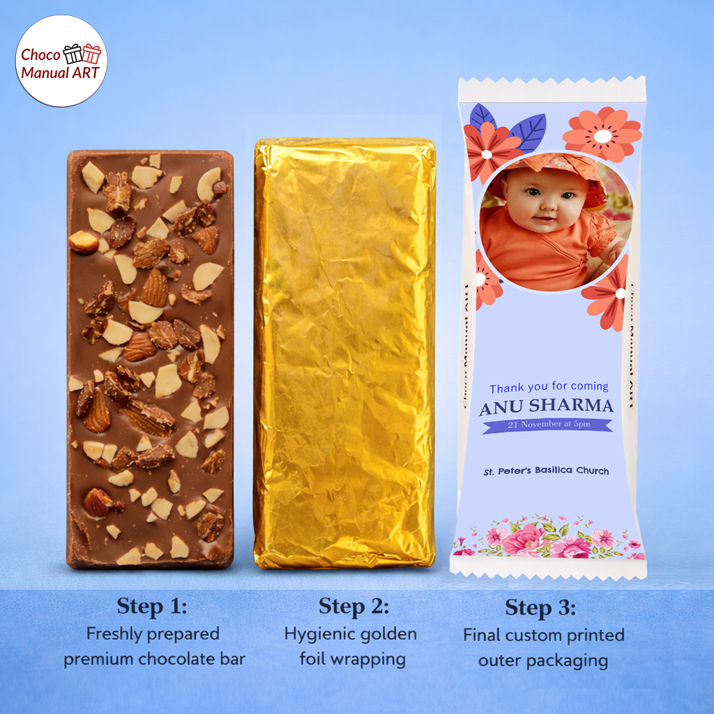 Personalized Handmade Chocolate Bar with Edible Photo