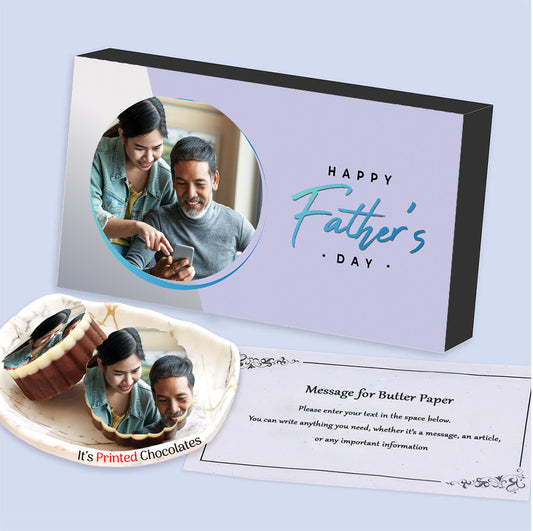 Elegant font Happy father's day Printed Chocolates