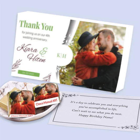 Photo collage Personalised Chocolates Anniversary Invitation