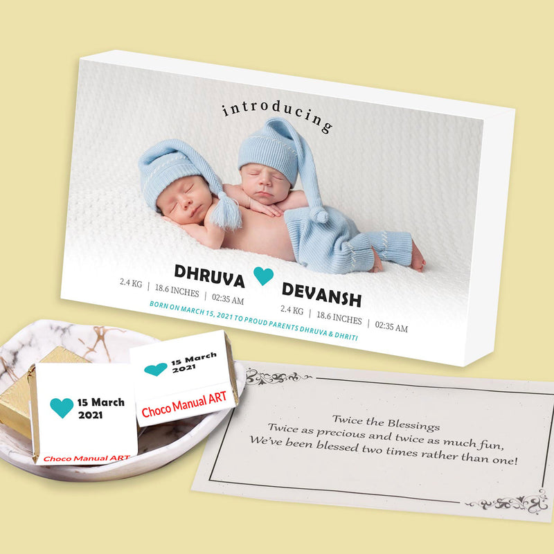 Baby announcement chocolate gift online near me