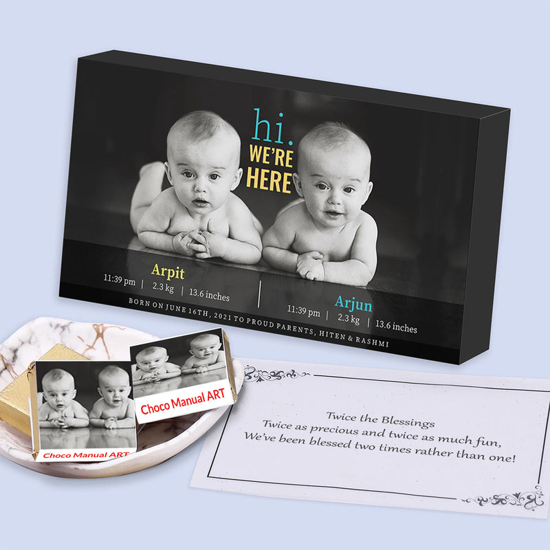 Baby announcement chocolate gift online near me