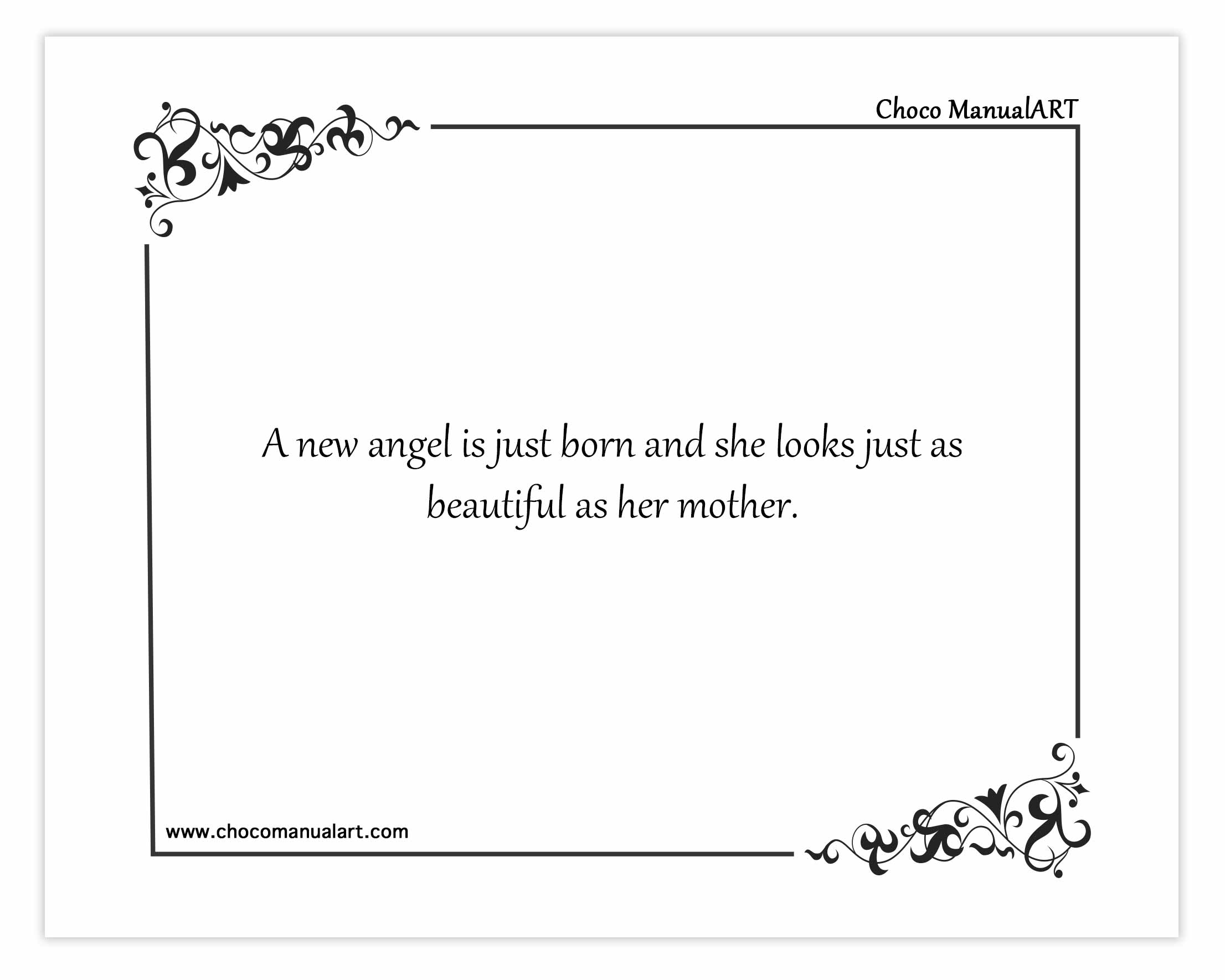 A new angel is just born and she looks just as beautiful as her mother.