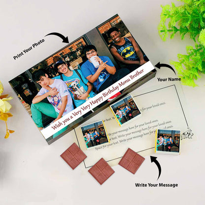 Premium and Unique gift ideas for men with Image Printed Chocolate Gift For Birthday