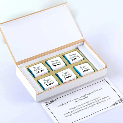 Buy Personalised gifts I Order online for Customised chocolate gift box for Birthday