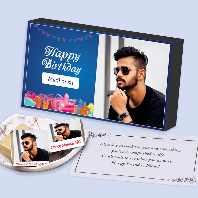 Birthday gift chocolate box with photo india