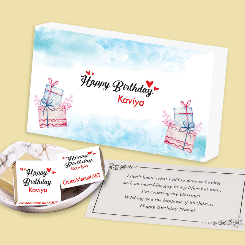 Personalised chocolates with names for her
