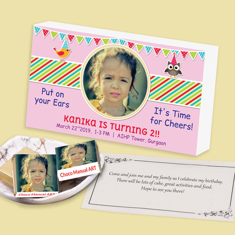 Customized chocolate for Birthday Invitation
