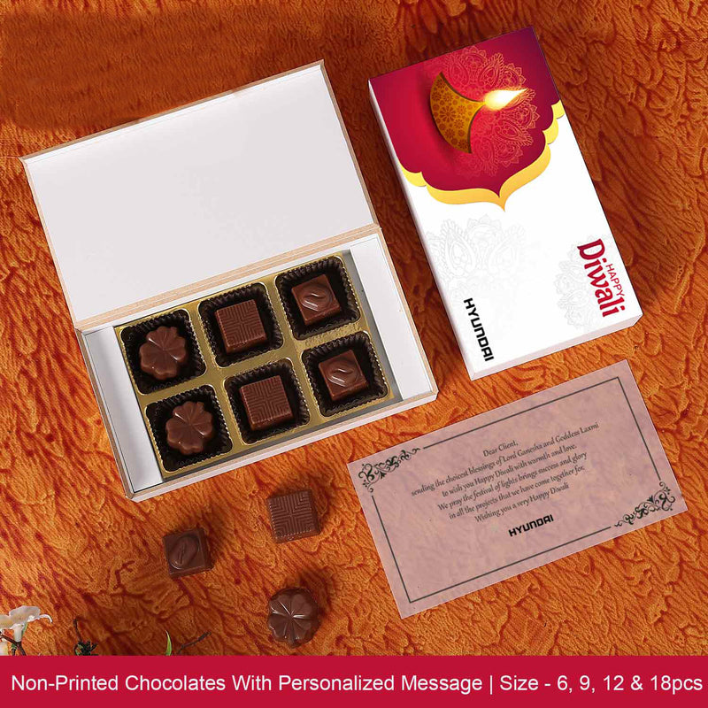 Designer gift box of logo printed chocolates