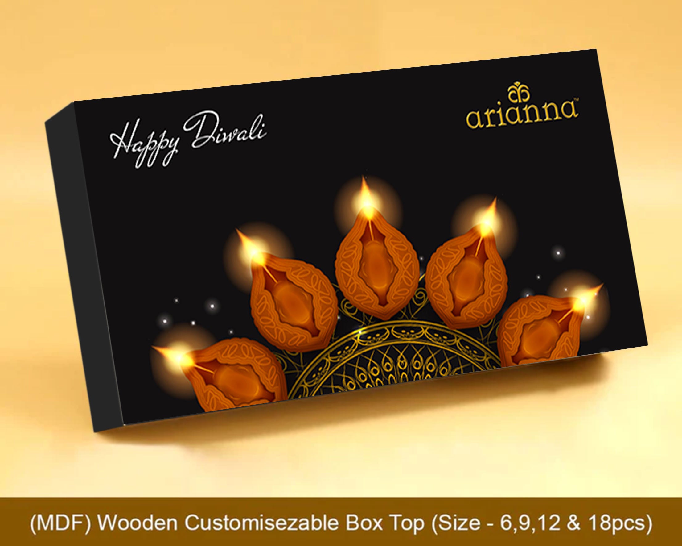 Black modern box of chocolates corporate diwali gift