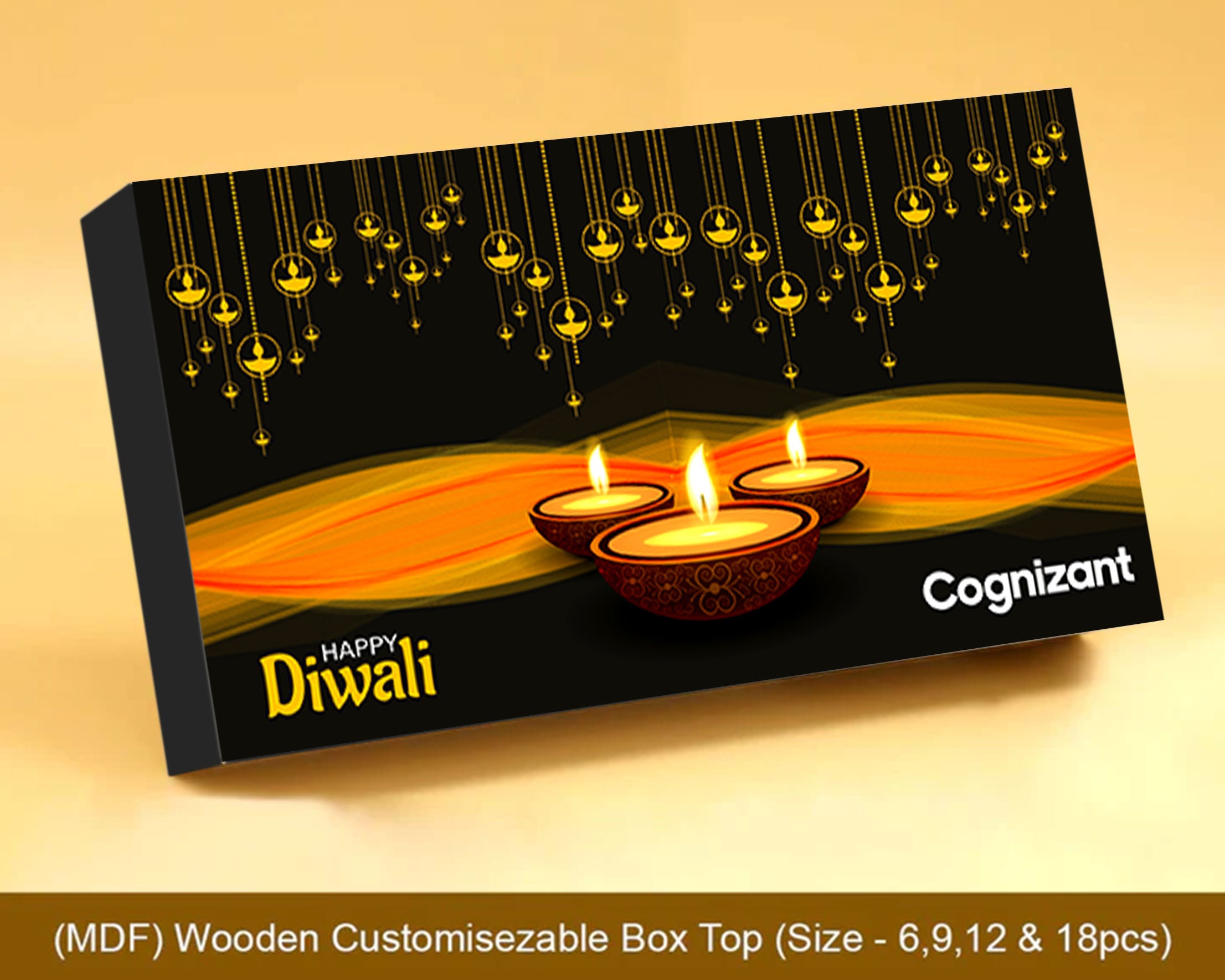 "Corporate Diwali Gifts - Logo Chocolates with Beautiful Black Box"