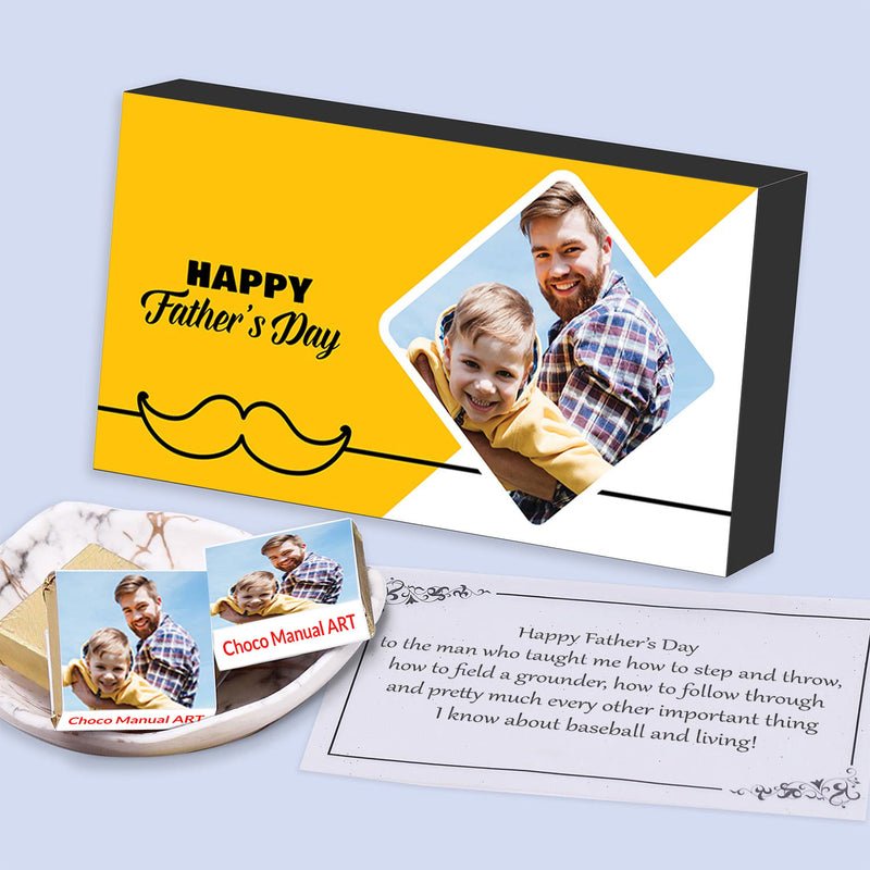 Happy Father's Day printed wrapped chocolates gift