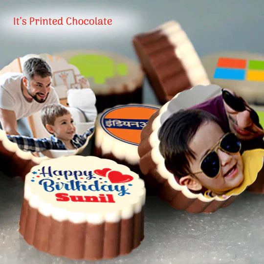Pretty purple personalised chocolates gift for Raksha Bandhan