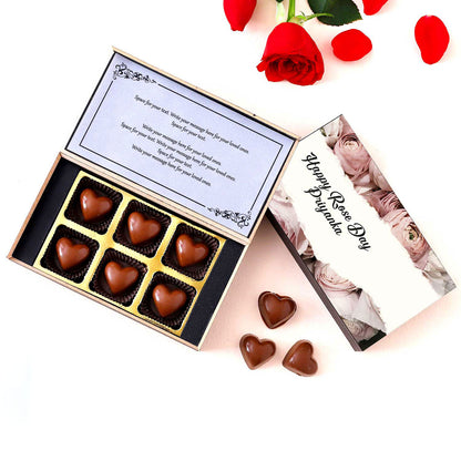 Rose Day Personalised  Chocolate gift I Buy at Choco ManualART