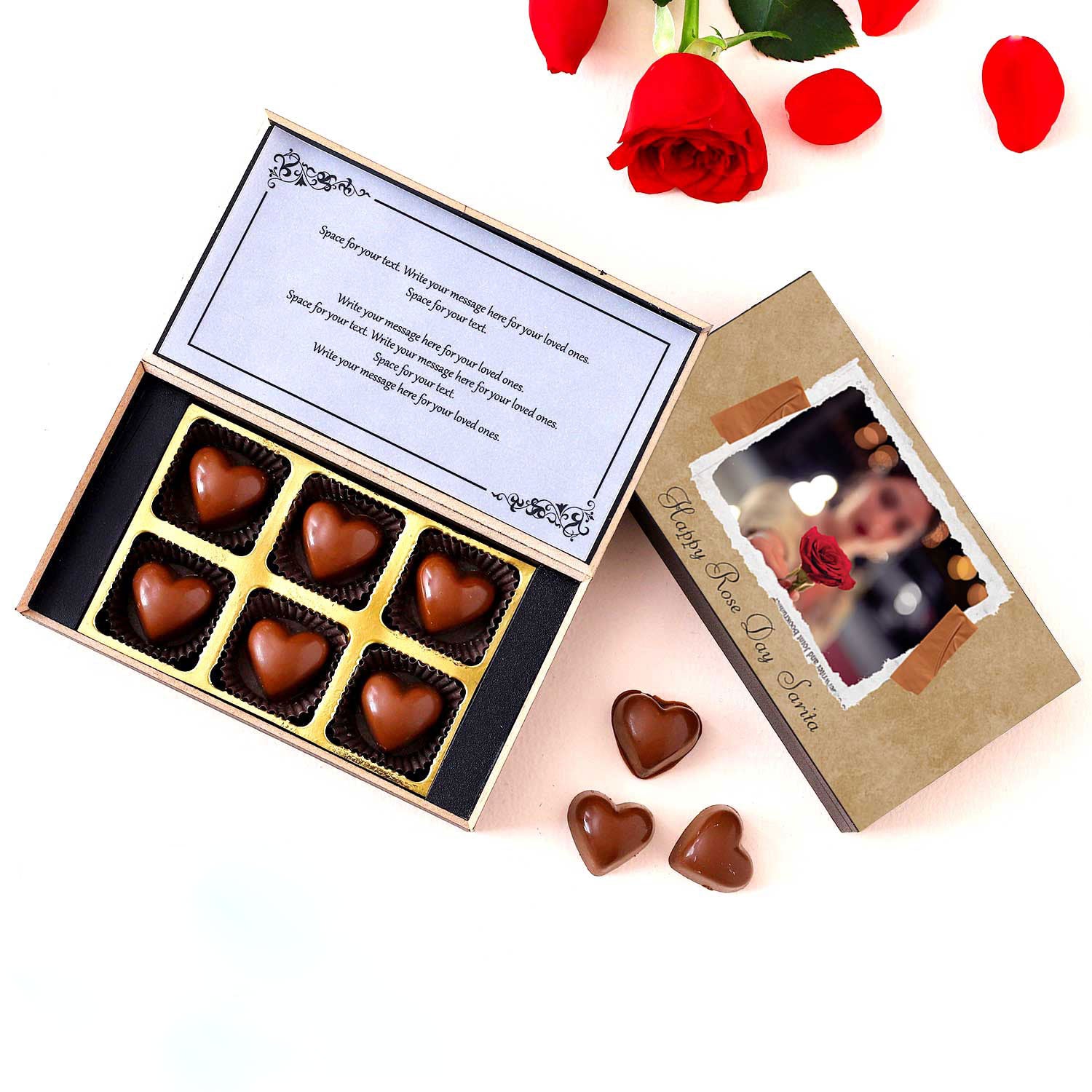 Rose Day Unique Chocolate gift I Buy at Choco ManualART