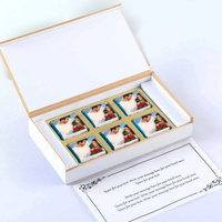 Save the date personalised wrapped unique chocolates invite