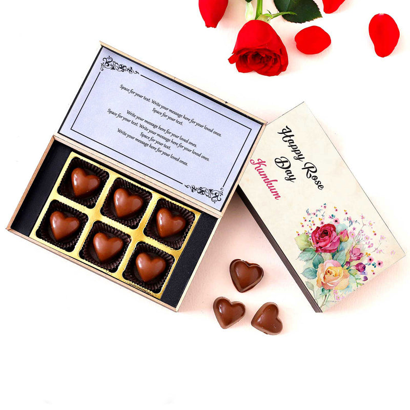 Rose Day Premium Personalised chocolate gift box