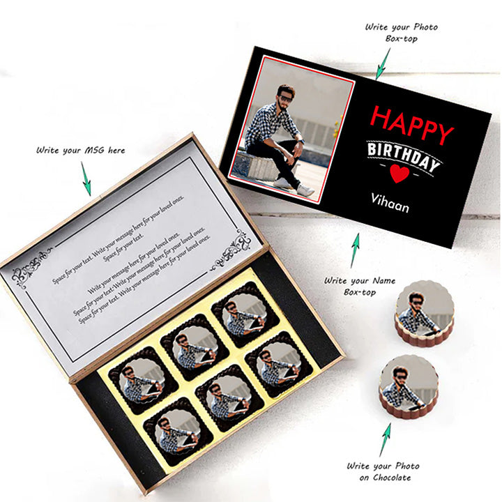Customised Chocolates Box with Printed Photo
