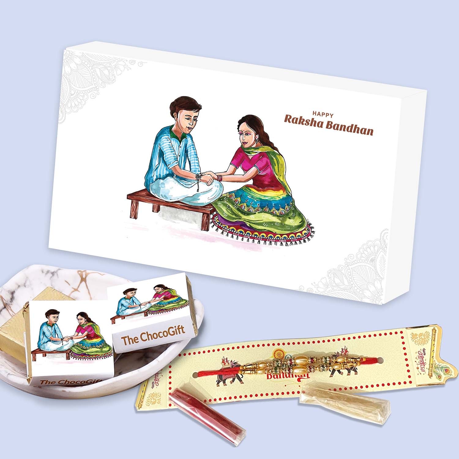Buy unique wonderful chocolate gift box for brother on this Rakshabandhan