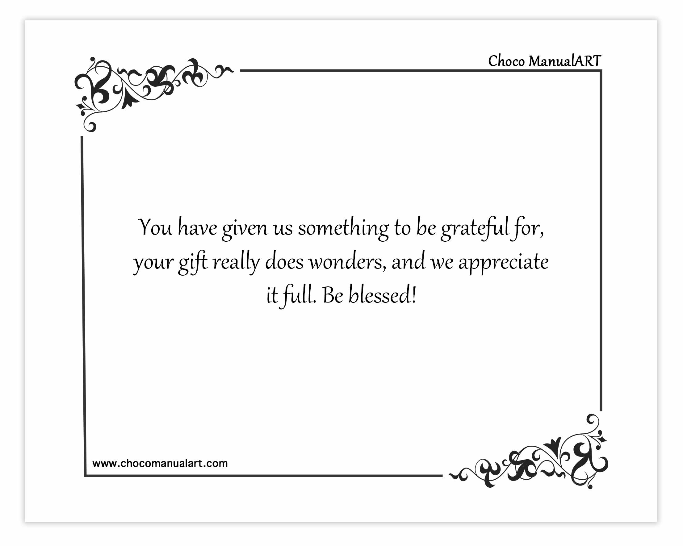 You have given us something to be grateful for, your gift really does wonders, and we appreciate it full. Be blessed!