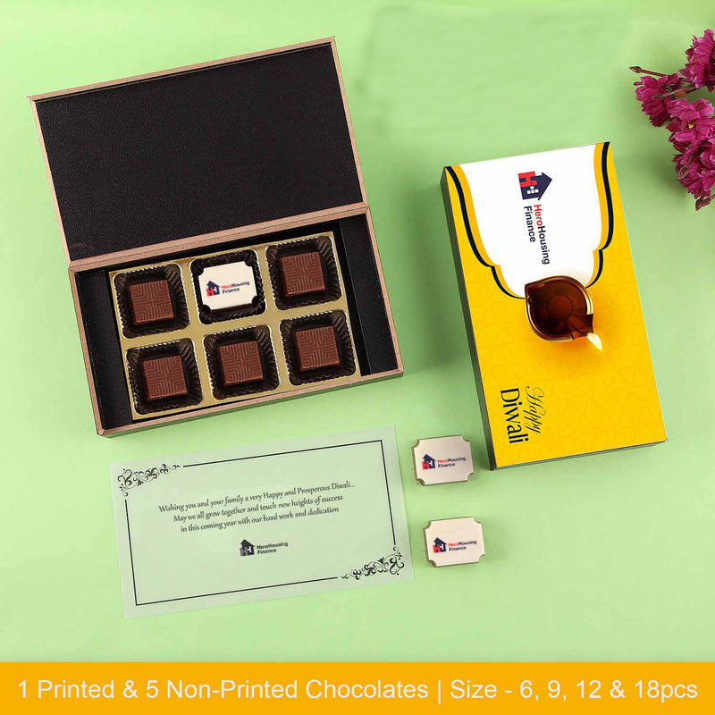 Custom Logo Printed Chocolates for Corporate Diwali