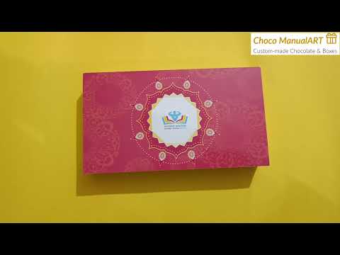 Red elegant designed box diwali gift of chocolate