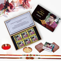 Golden Rakhi Personalised Raksha Bandhan Gift