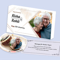 40th anniversary photo printed box of chocolates