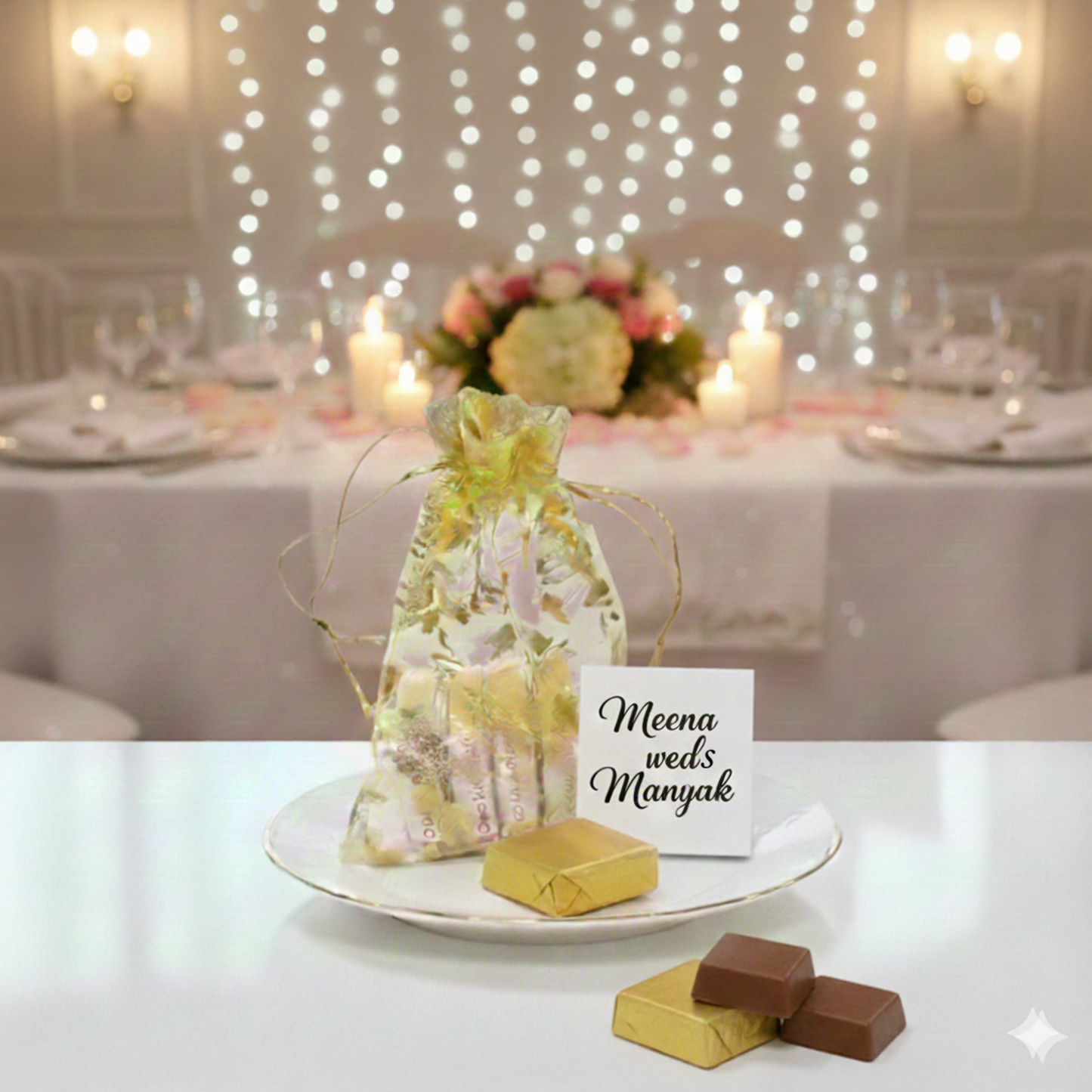 Wedding invitation Customizable Chocolate-2 (25 pcs to 100 pcs)