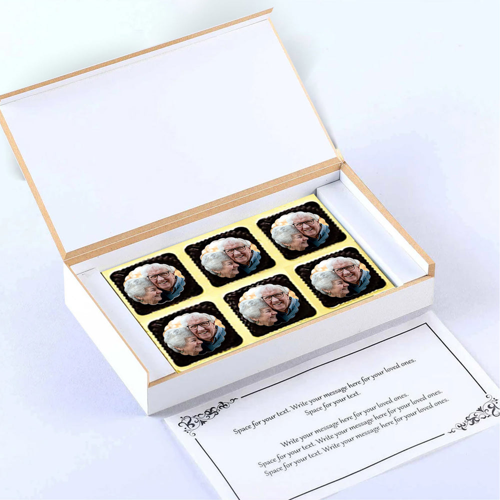 40th anniversary photo printed box of chocolates