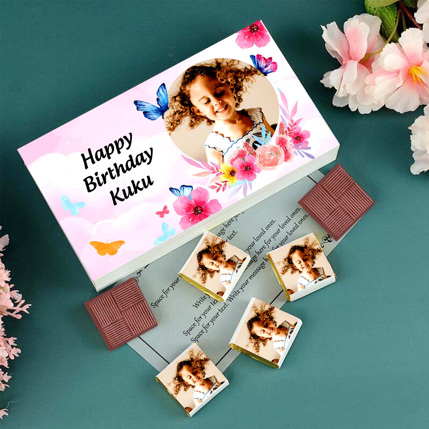 Butterfly Theme Personalised Birthday Chocolate Gift
