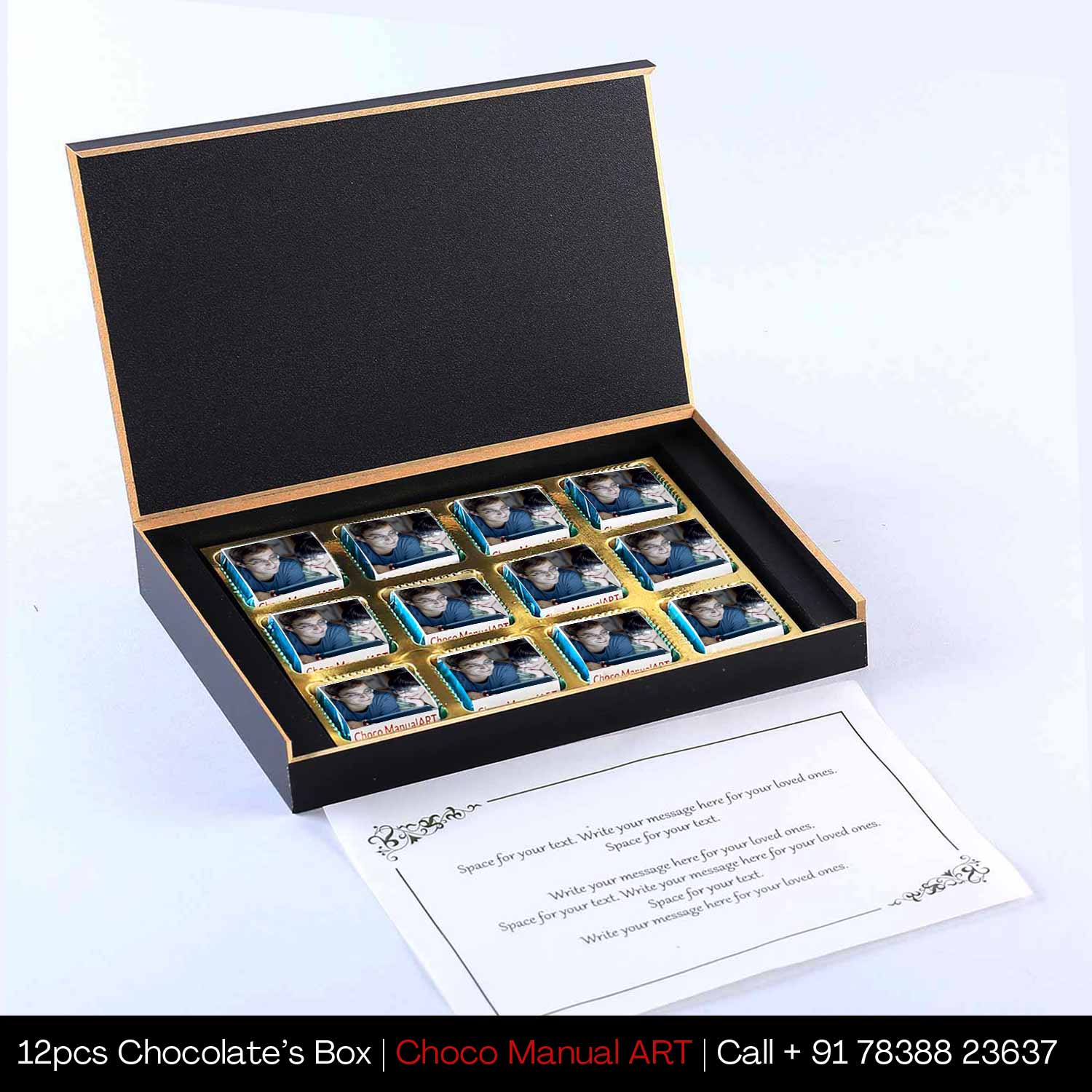 Happy father's day printed wrapped Chocolates Designer black box