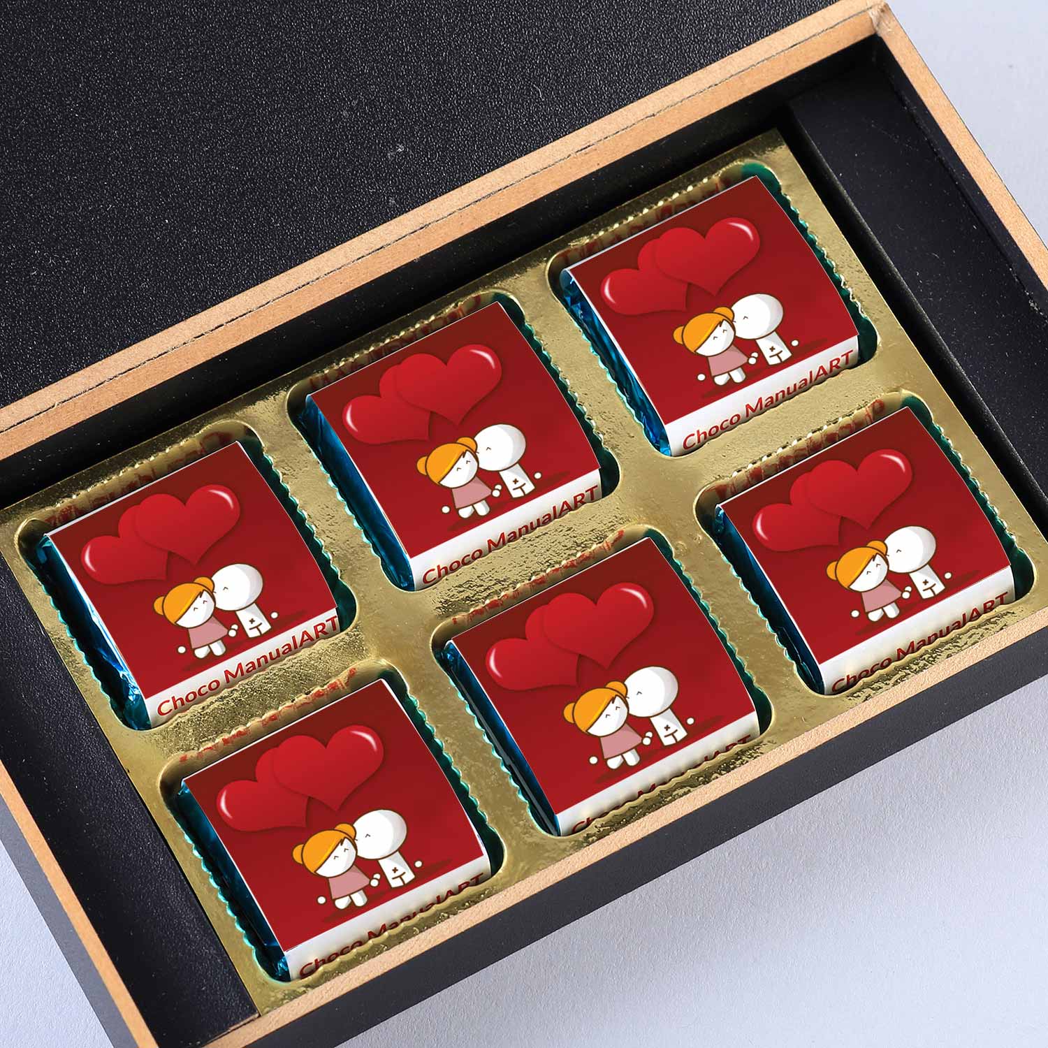 Miss You Chocolates with printed wrappers