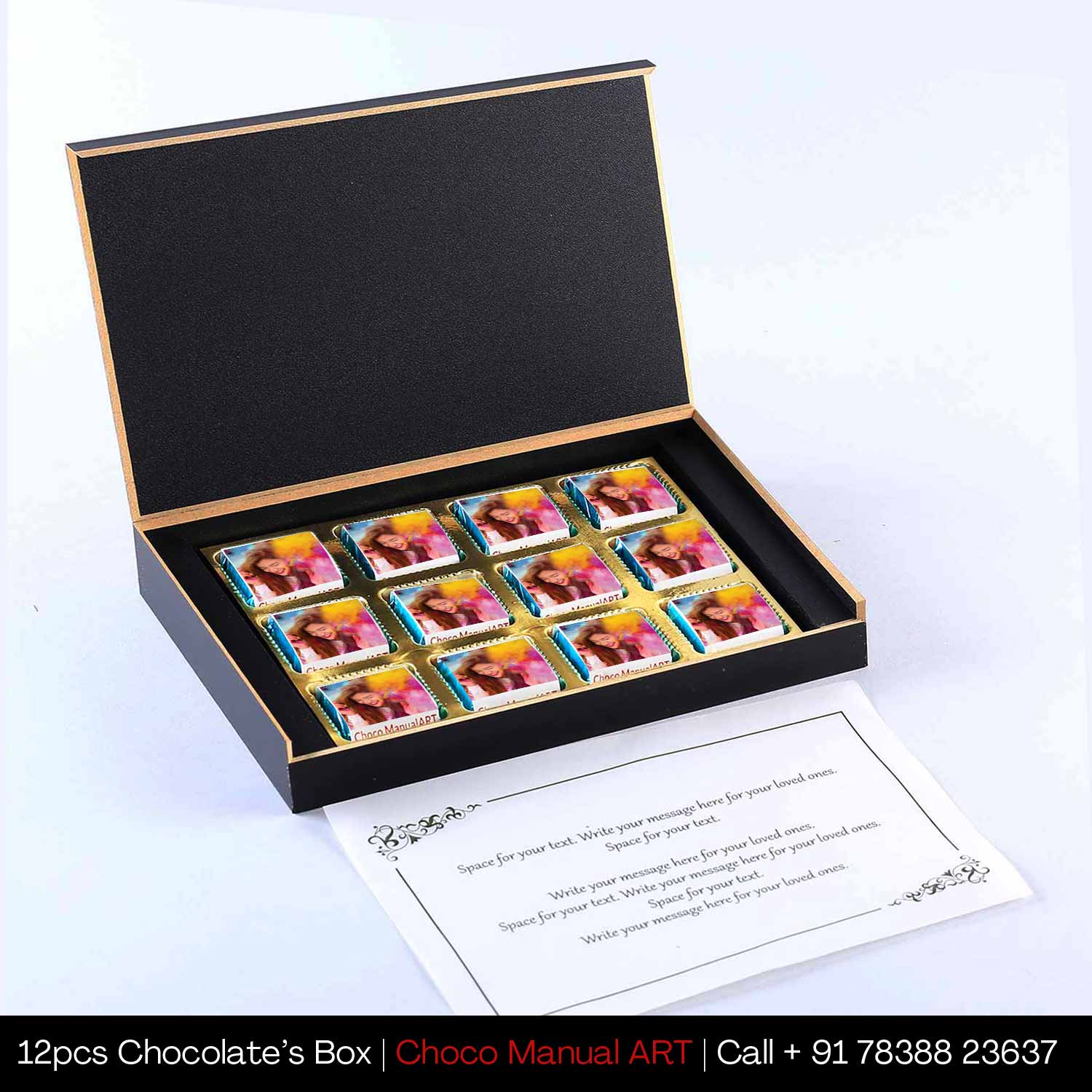 A dash of colours customised chocolates holi gift