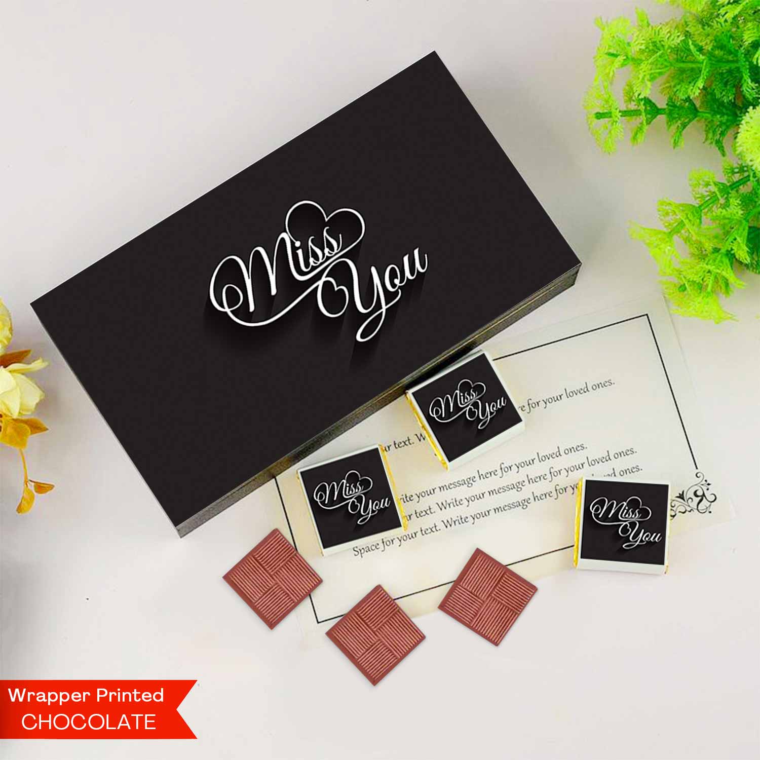 Miss you special customised chocolate wrappers