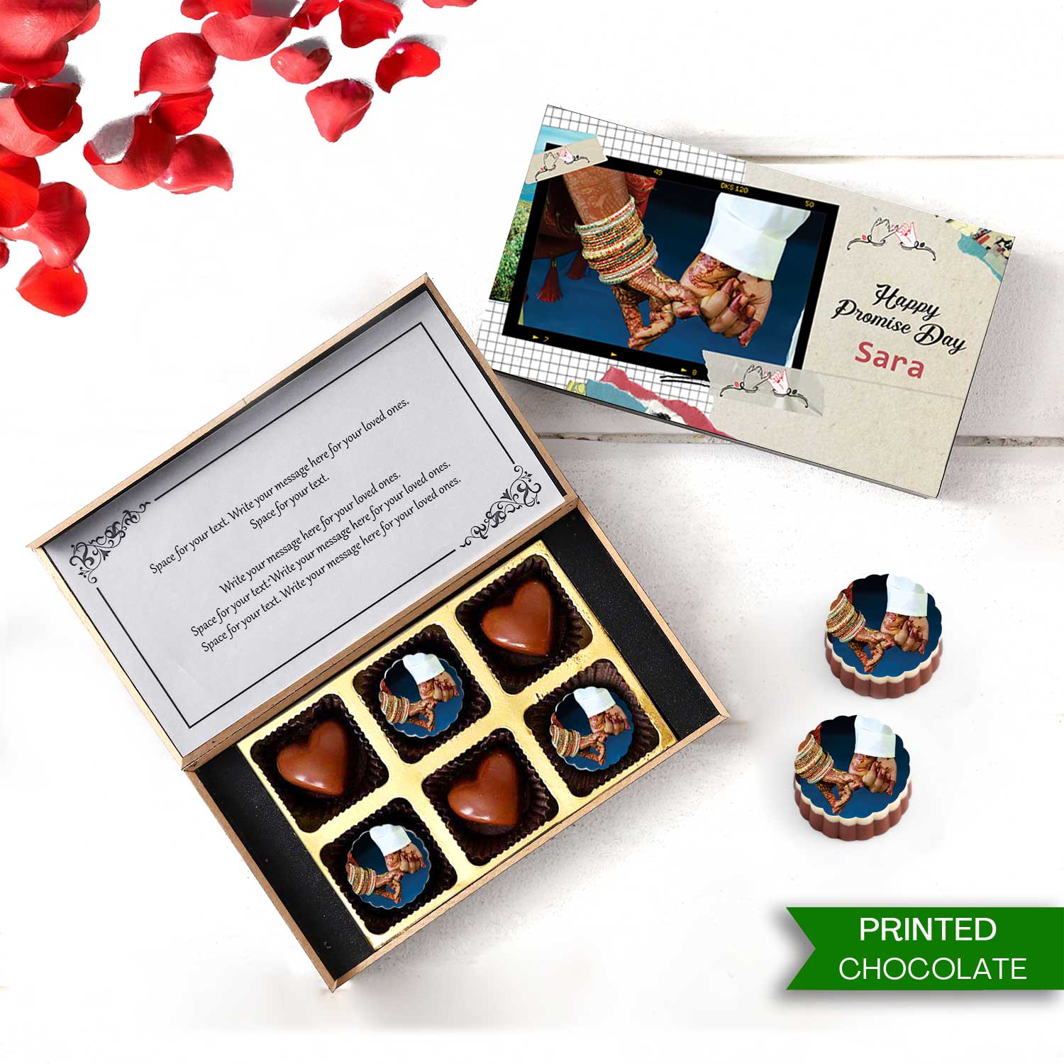 Promise Day Personalised  Chocolate gift I Buy at Choco ManualART