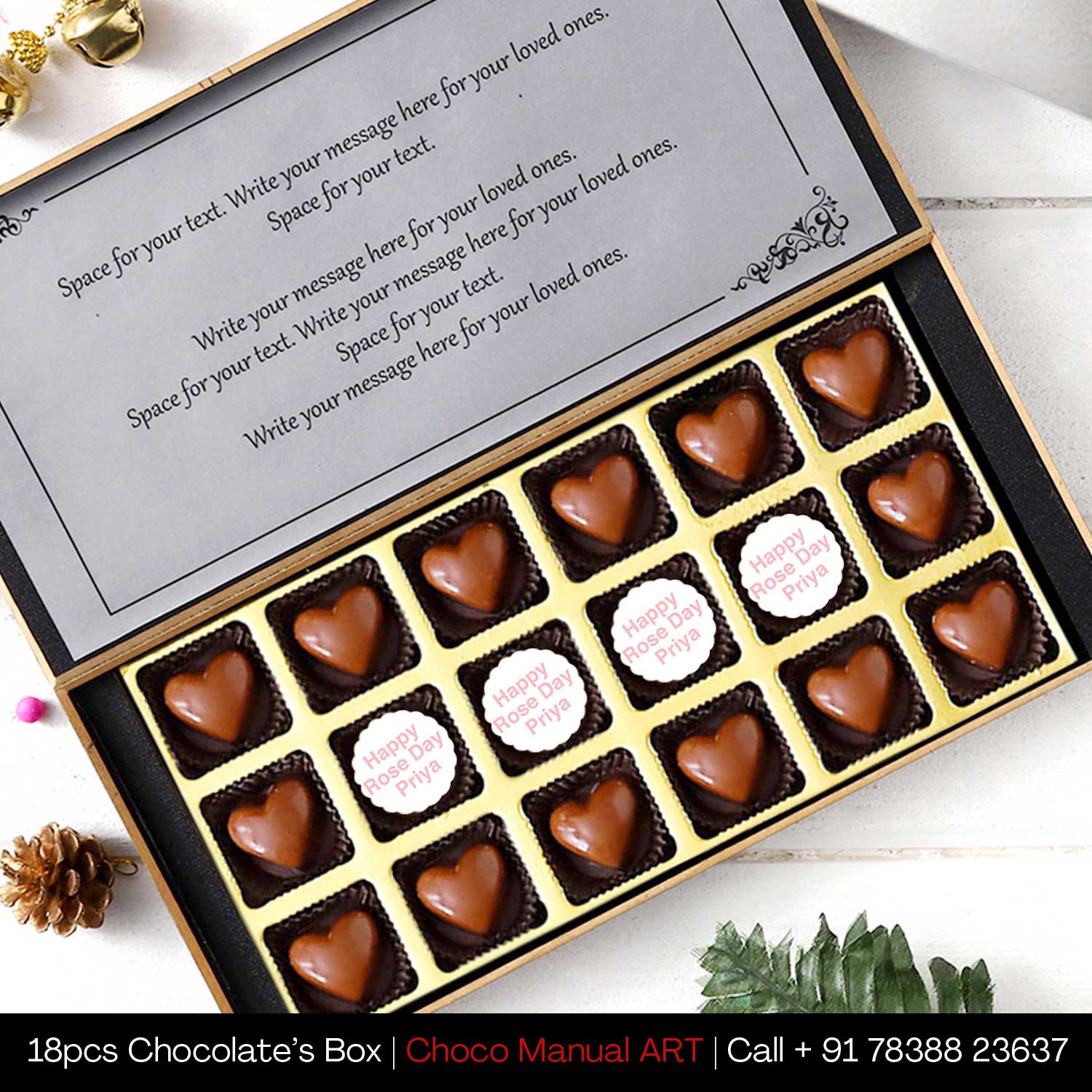 Unique Rose Day Customised Chocolate gift