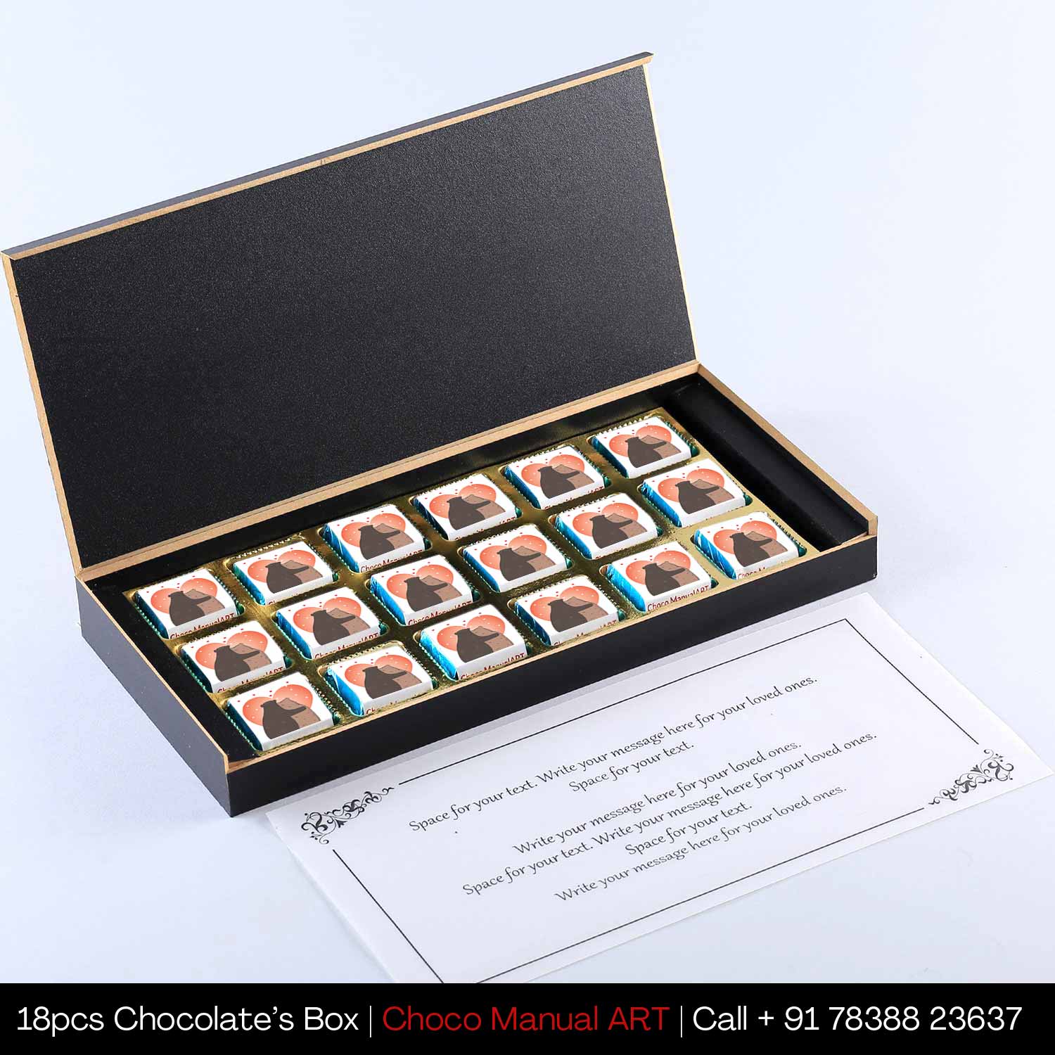 customized chocolates with printed wrappers