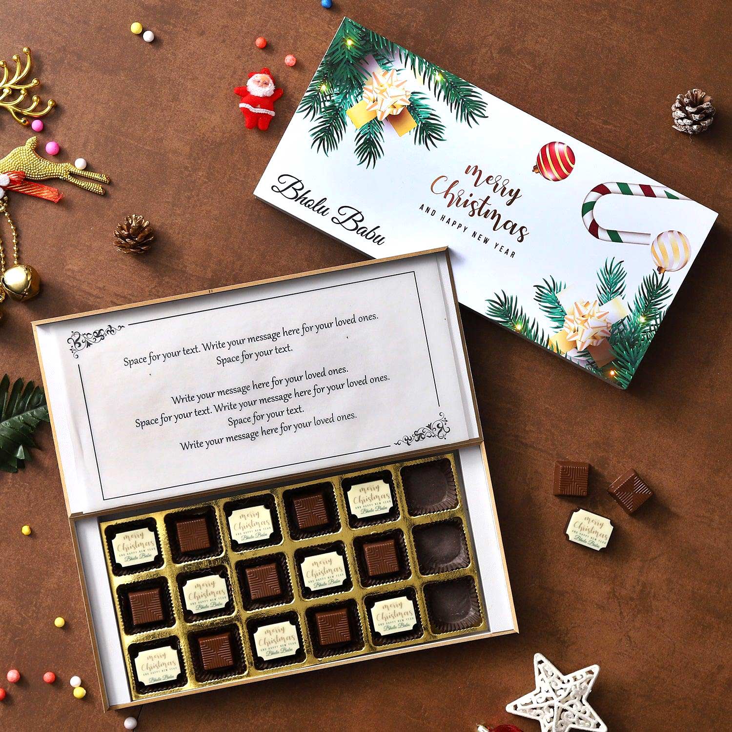 Buy New Year Chocolate Gift Box with Personalised Message
