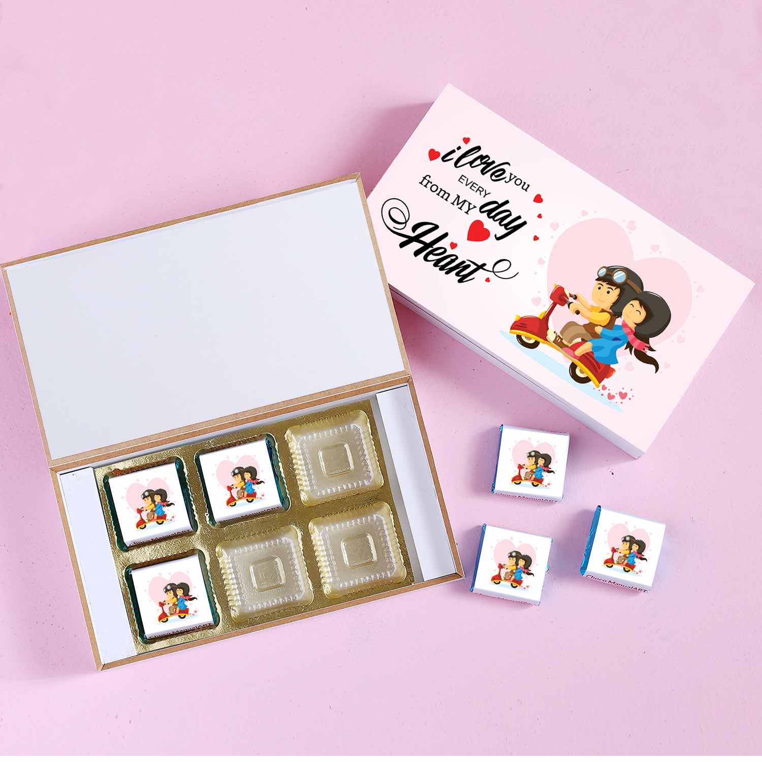 I Love You Printed chocolate for gifts