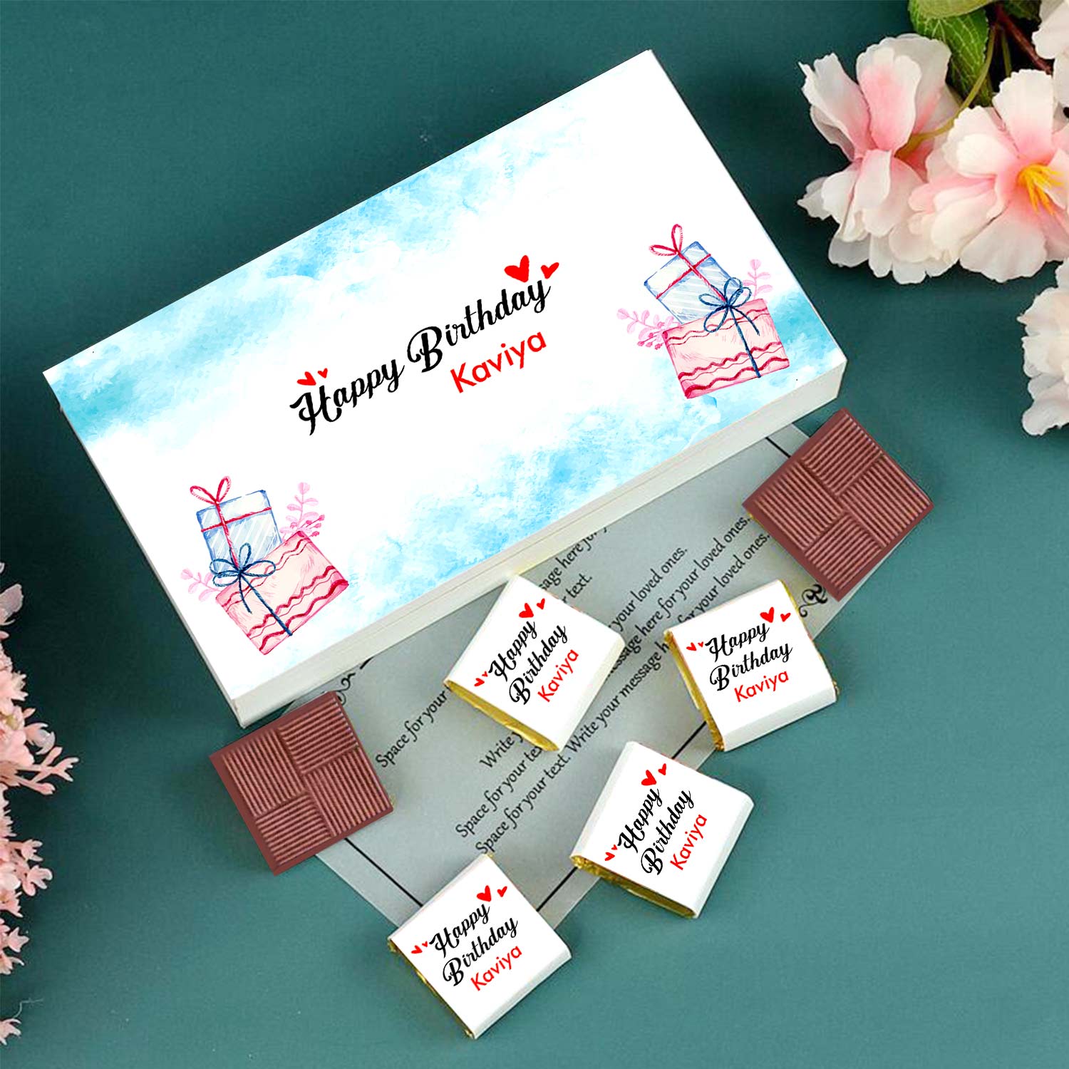 Gift Theme Name Printed Chocolate gift for Birthday