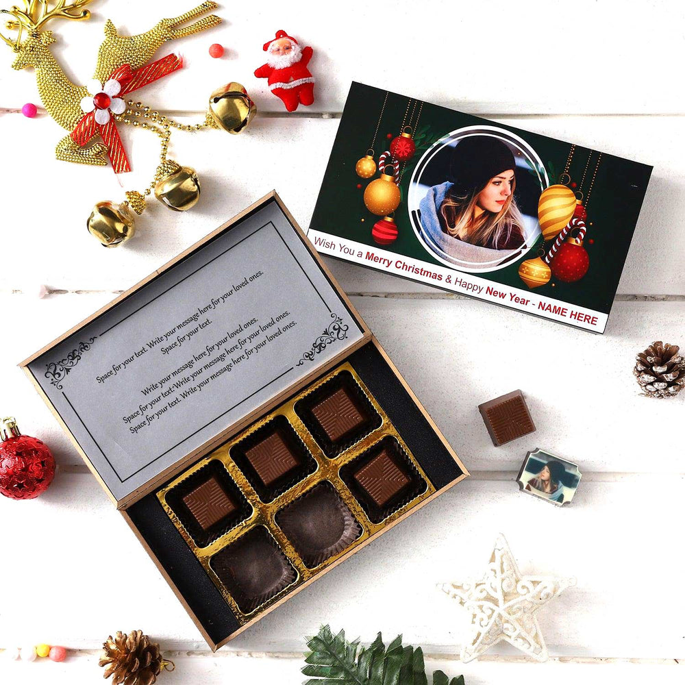 Personalized gift with Gold Classic Snowflake, Light Garland, and Christmas Ball Gift