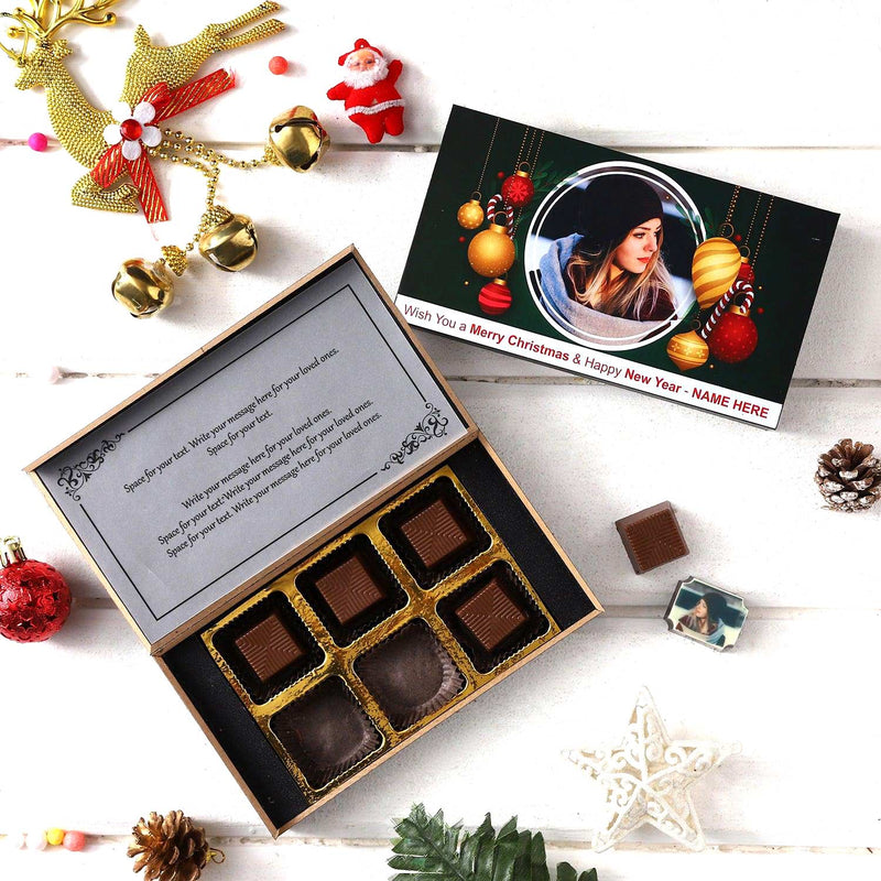 Personalized gift with Gold Classic Snowflake, Light Garland, and Christmas Ball Gift