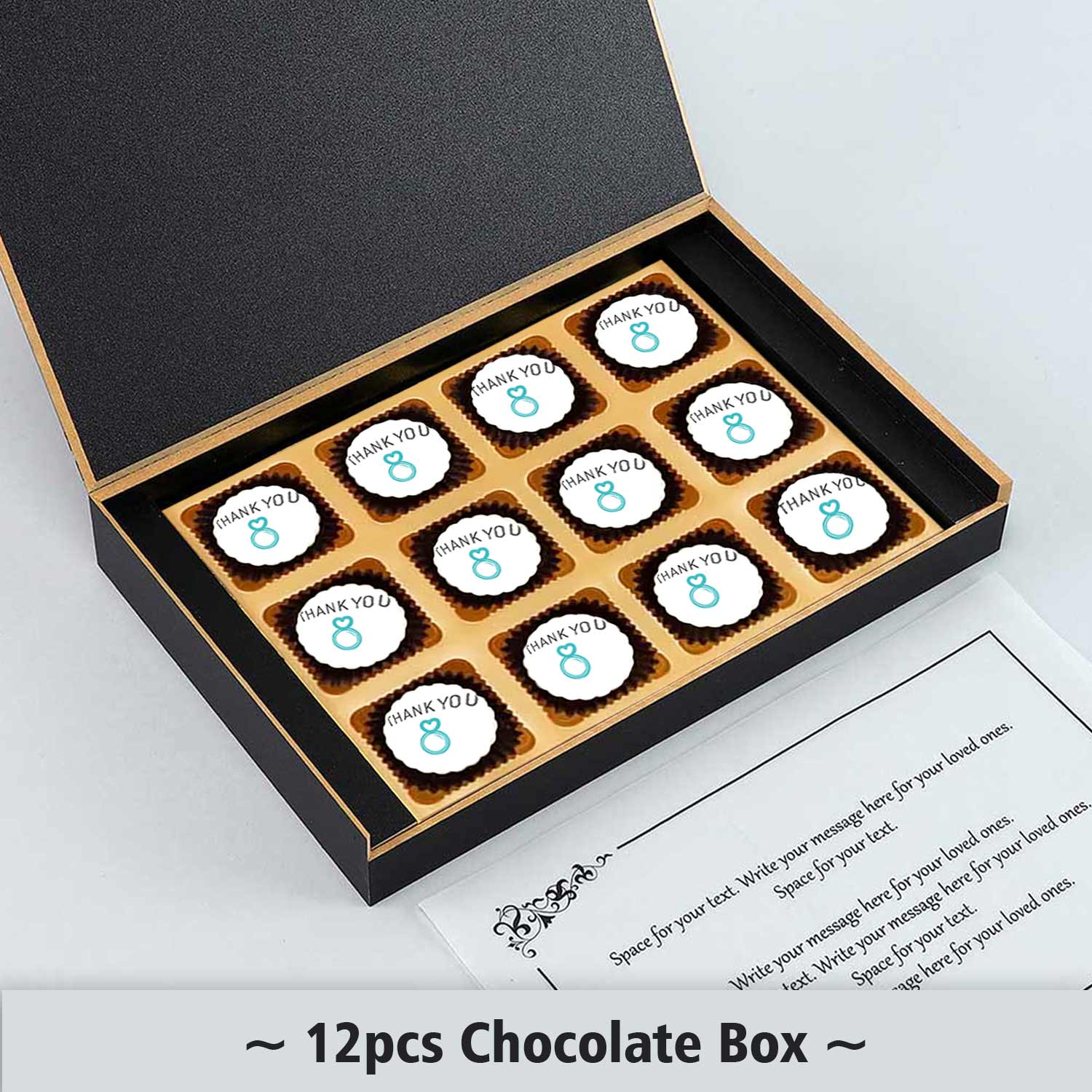 Elegant white anniversary return gift chocolates