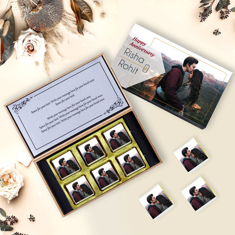 Name and photo Printed Customised Chocolate Wrappers .Beautiful Personalised Box