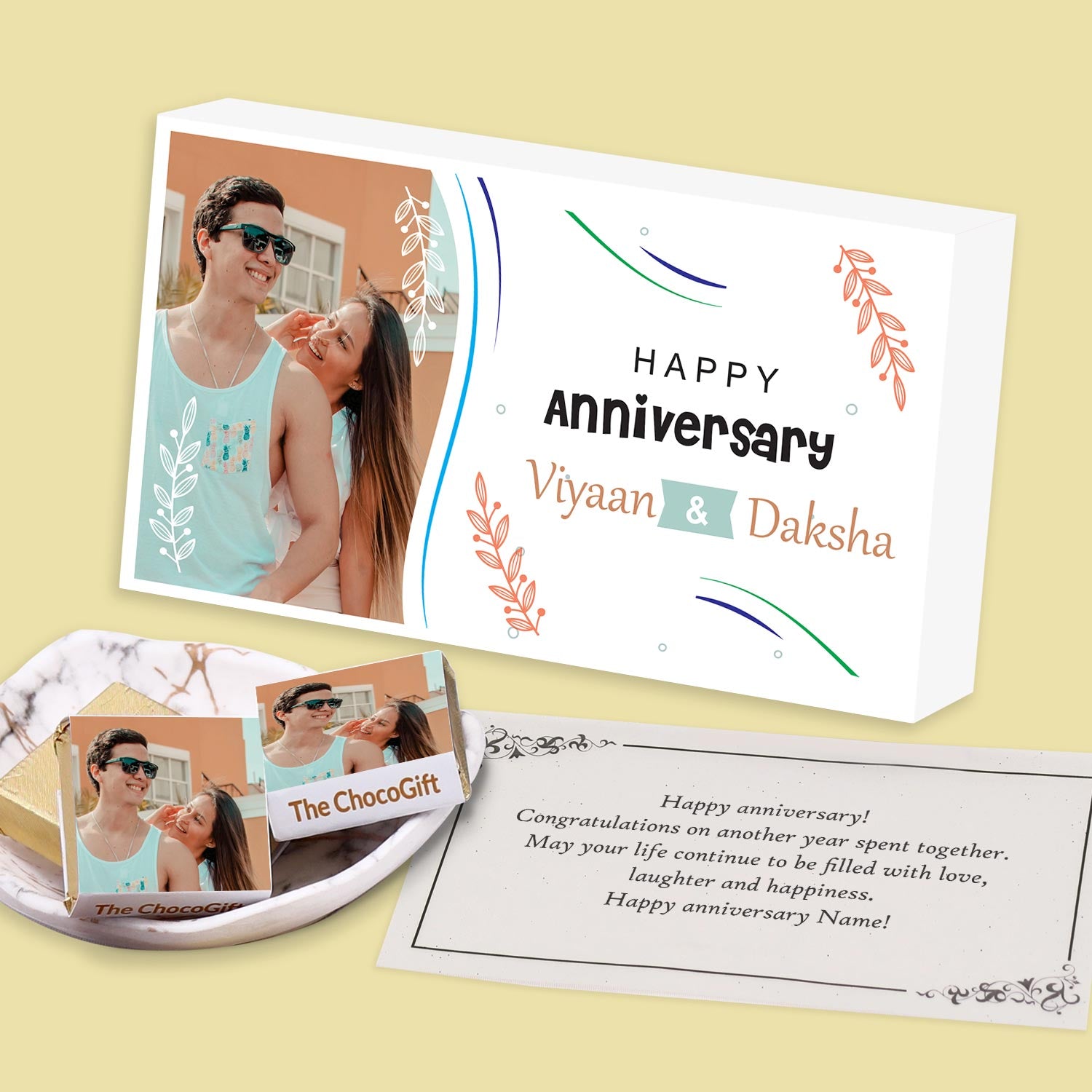 Photo Printed Chocolates with graceful design on box
