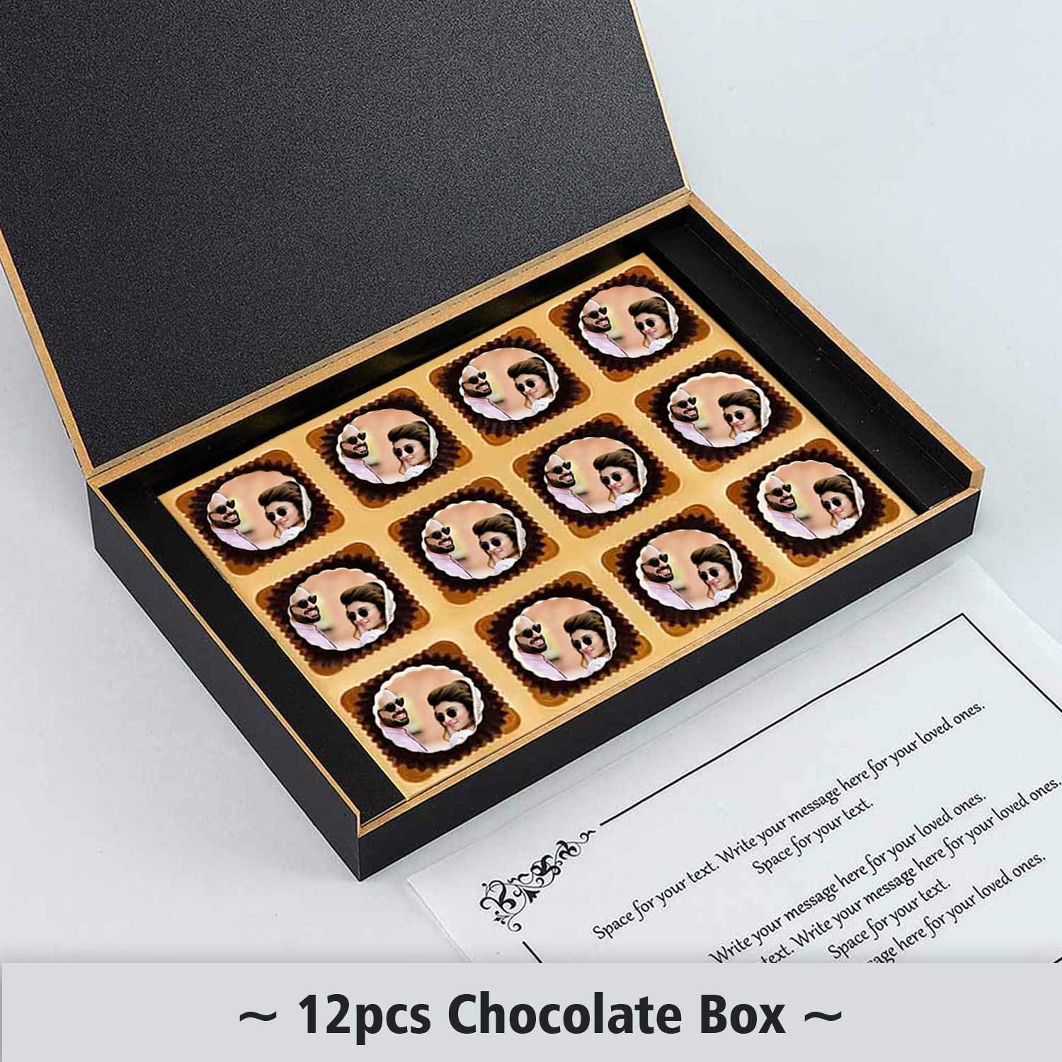 Your Favorite couple's photo printed on chocolate