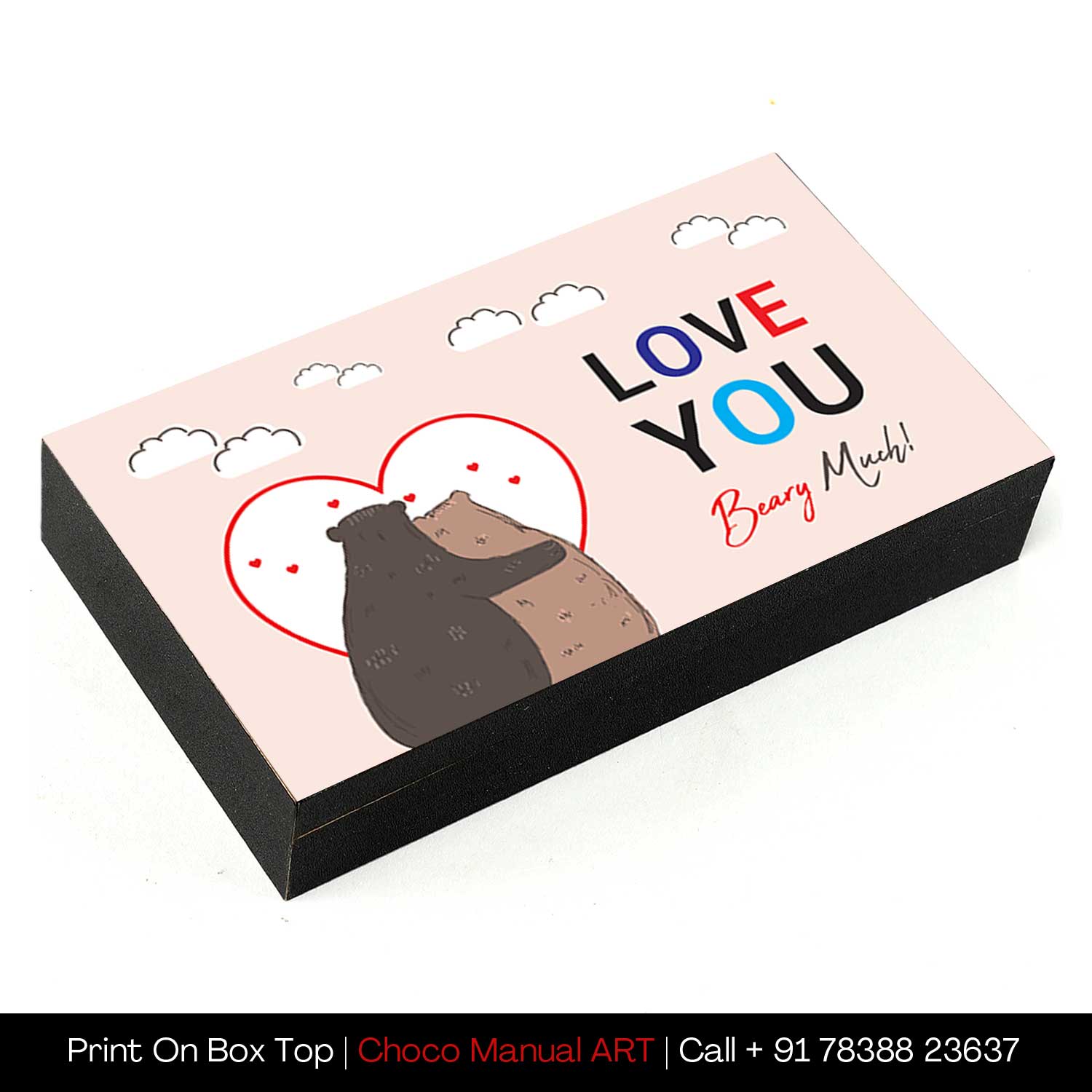 Love You Printed Chocolate Boxes with Personalisation - Choco ManualART